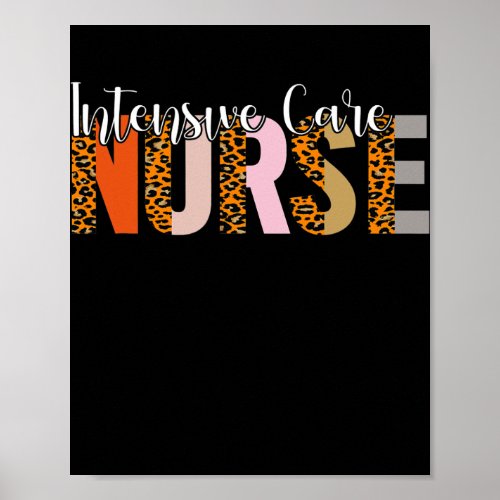 Intensive Care Nurse Leopard Print ICU Nursing