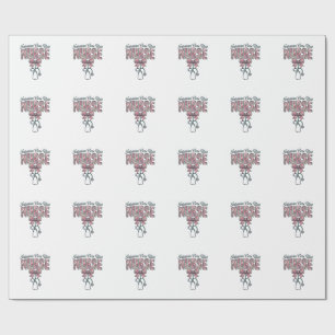 Intensive Care Unit Nurse Floral Bow Shirt Design_ Wrapping Paper