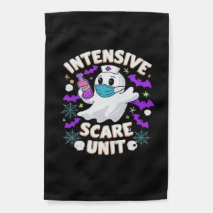 Intensive Scare Unit Nurse Halloween ICU Nurse Ess Garden Flag