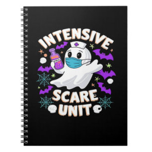 Intensive Scare Unit Nurse Halloween ICU Nurse Ess Notebook