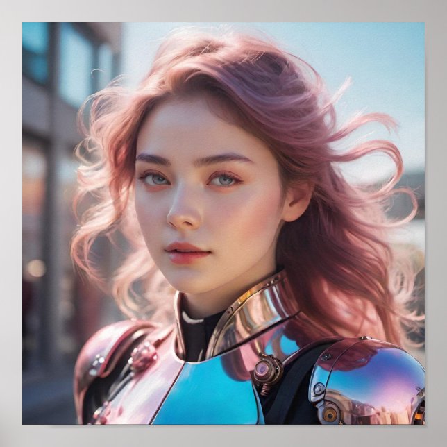 Intent Look and Blurred Background Poster (Front)