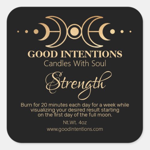 Intention Candle Square Sticker