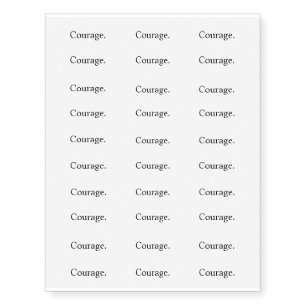 Intention "Courage" Temporary Tattoos