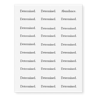 Intention "Determined" Temporary Tattoos