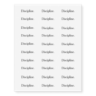Intention "Discipline" Temporary Tattoos
