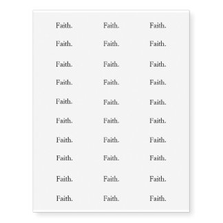 Intention "Faith" Temporary Tattoos