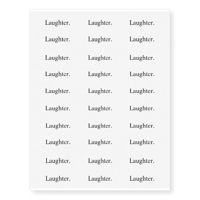 Intention "Laughter" Temporary Tattoos (Front)