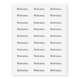 Intention "Motivation" Temporary Tattoos