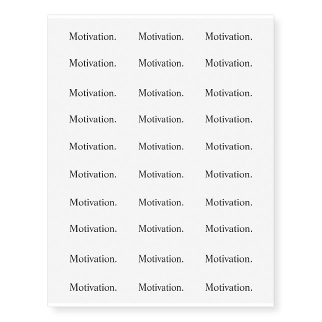 Intention "Motivation" Temporary Tattoos (Front)