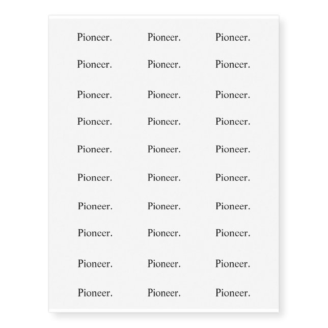 Intention "Pioneer" Temporary Tattoos (Front)