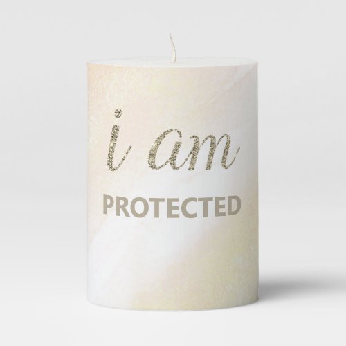 *~*  INTENTION - PROTECTED DIY Gold Glitter Pillar Candle
