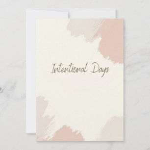 Intentional Days – in Abstract Soft Tones Holiday Card