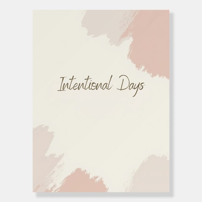 Intentional Days – Soft Abstract Wall Art Foam Board (Front)
