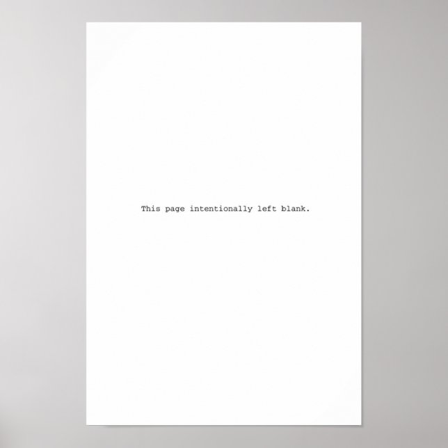 Intentionally left blank poster (Front)