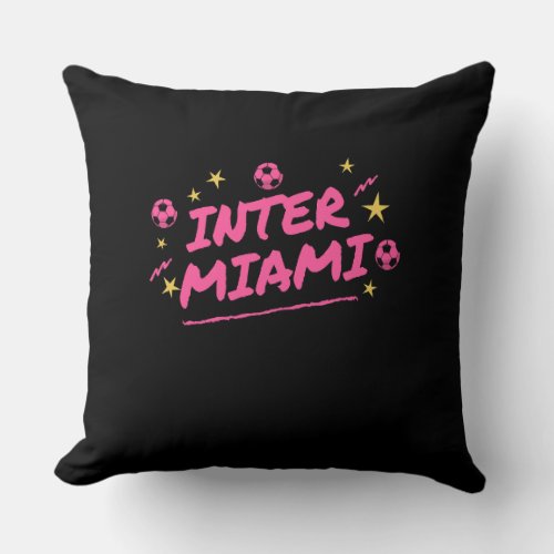 Inter Miami messi  Throw Pillow
