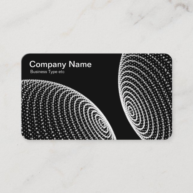 Interacted Spheres - White lights Business Card (Front)
