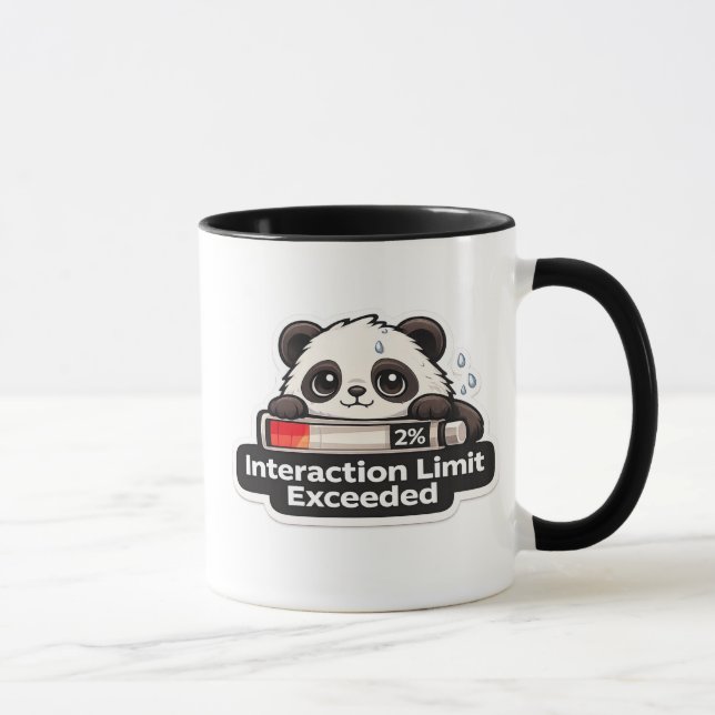 Interaction Limit Exceeded Panda Design Mug (Right)