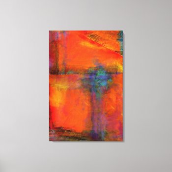 Interaction Of Orange Abstract Canvas Wall Decor by William63 at Zazzle