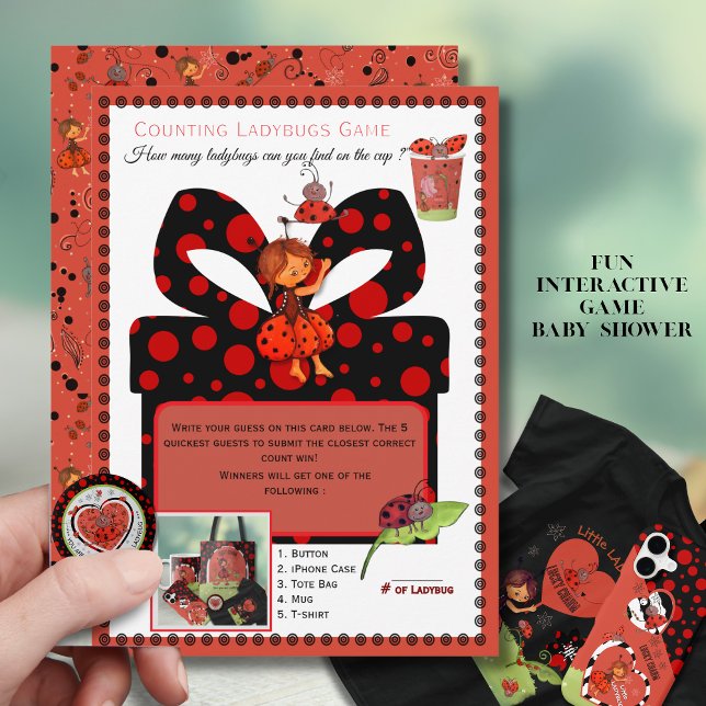 Interactive Counting Ladybugs Game Card | Template (Interactive counting Ladybug game)