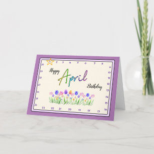 Interactive 'Move the Star' April Birthday Card