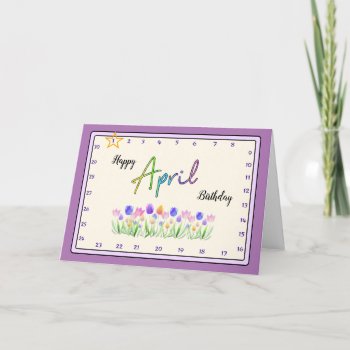 Interactive 'move The Star' April Birthday Card by CustomCardsStudio at Zazzle