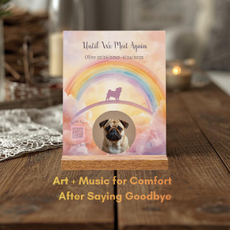 Interactive Pet Memorial Acrylic Plaque Sign