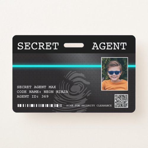 Interactive Secret Agent Spy Badge _ BlackTeal