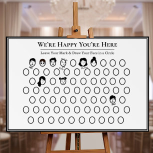 Interactive Wedding Guest Activity - Face Drawing Foam Board
