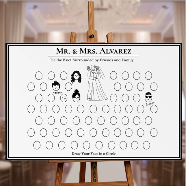 Interactive Wedding Guest Activity - Face Drawing Foam Board (Interactive Wedding Guest Games)