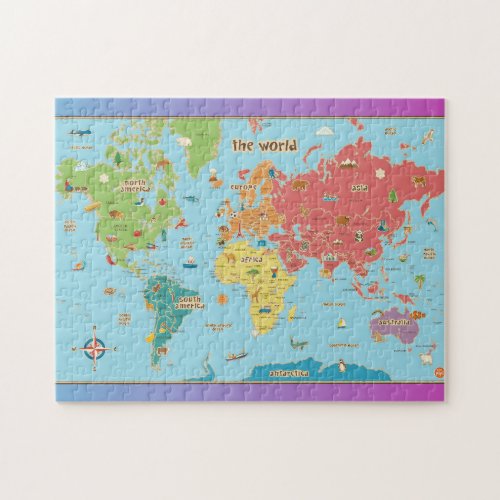 Interactive World Map Jigsaw Puzzle