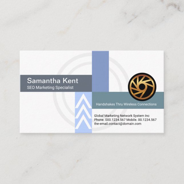 Intercepting Link Connections SEO Marketing Business Card (Front)