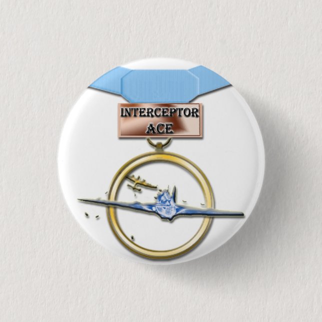 Interceptor Ace medal button (Front)
