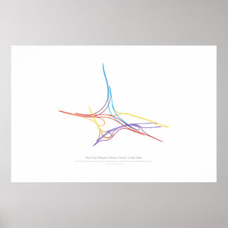 Interchange Choroegraphy: Pearl City HI, US Poster