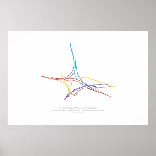 Interchange Choroegraphy: Pearl City HI, US Poster (Front)