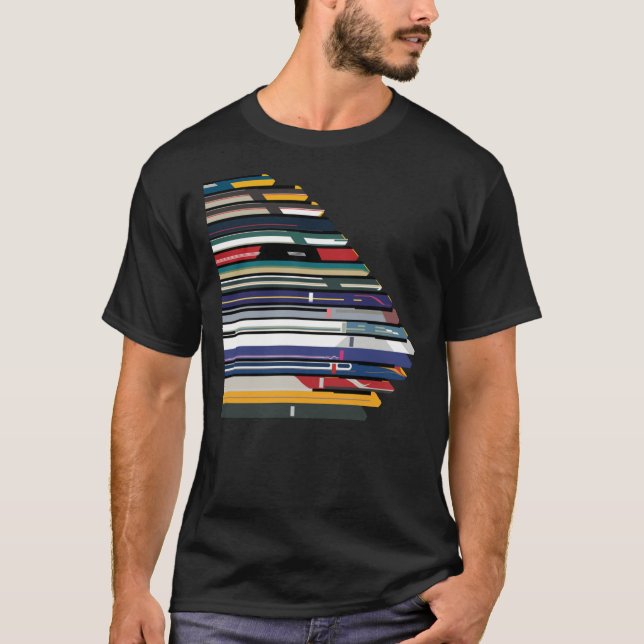 Intercity 125 Outline In Liveries    T-Shirt (Front)