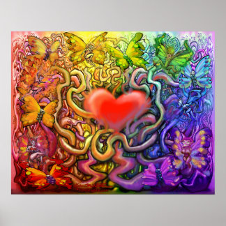 Interconnected Valentine's Rainbow Magic Poster