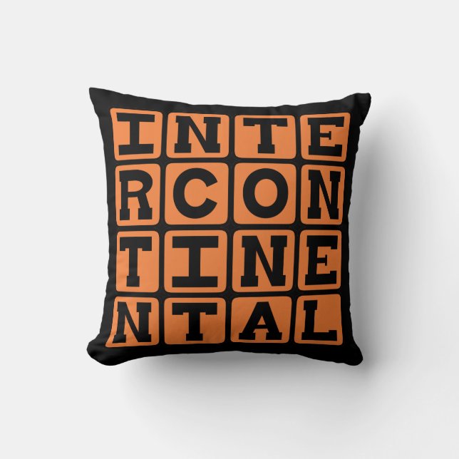 Intercontinental, International Throw Pillow (Front)