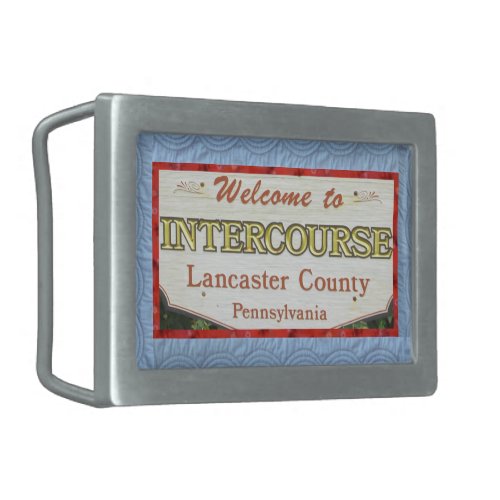 Intercourse Lancaster Co PA Belt Buckle