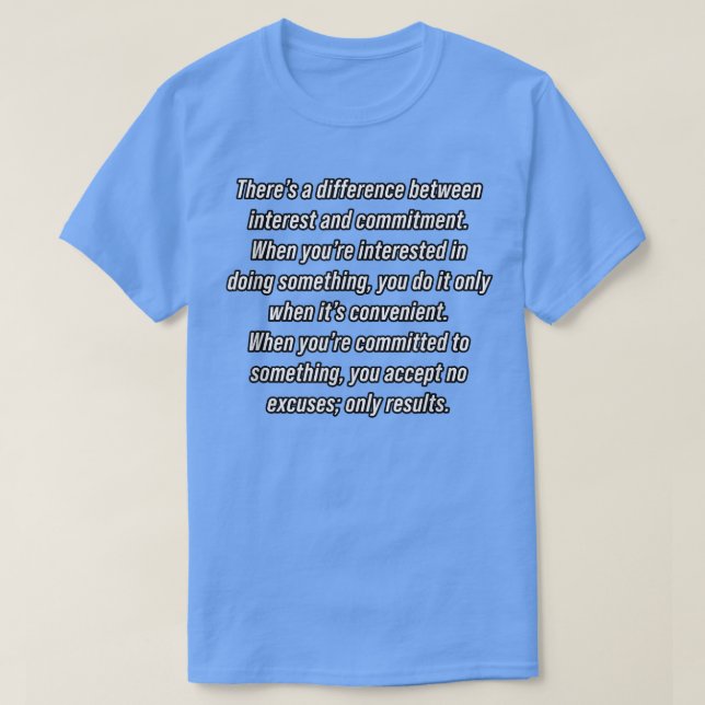 Interest And Commitment - Workout Entrepreneur Mot T-Shirt (Design Front)