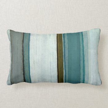 'interest' Teal Abstract Art Lumbar Pillow by T30Gallery at Zazzle