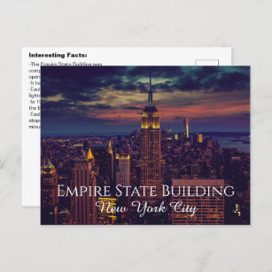 Interesting Empire State Building Facts Postcard