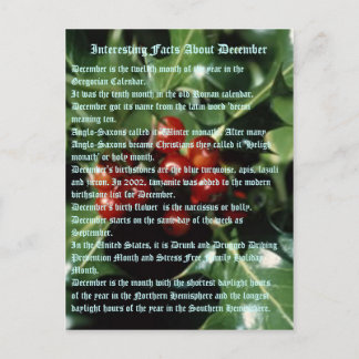 Interesting Facts About December Postcard