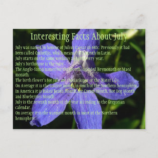 Interesting Facts about July Postcard