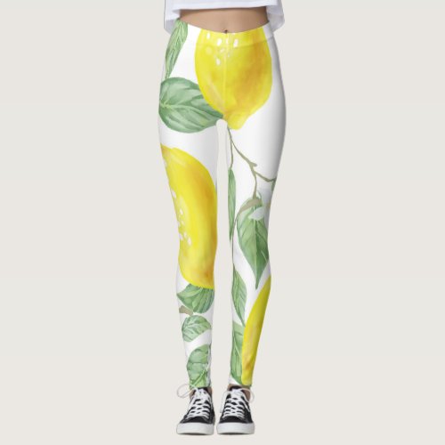 Interesting lemon leggings