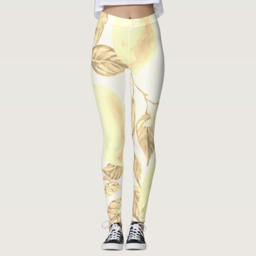 Interesting lemon leggings