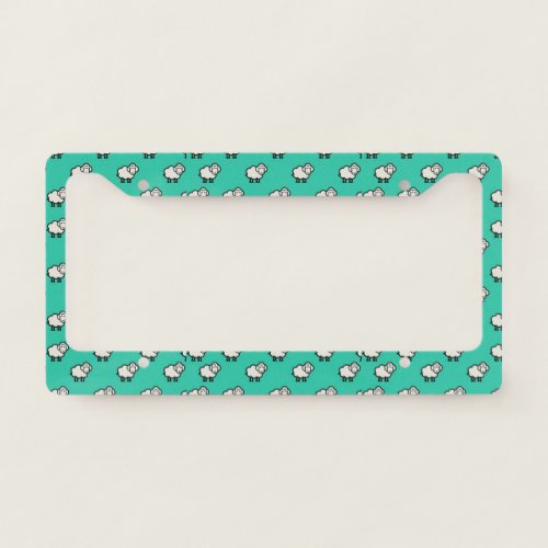 Interesting Perfect Modern Green Sheep   License Plate Frame