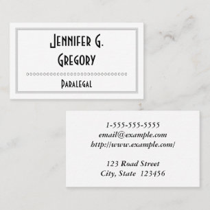 Interesting & Professional Paralegal Business Card