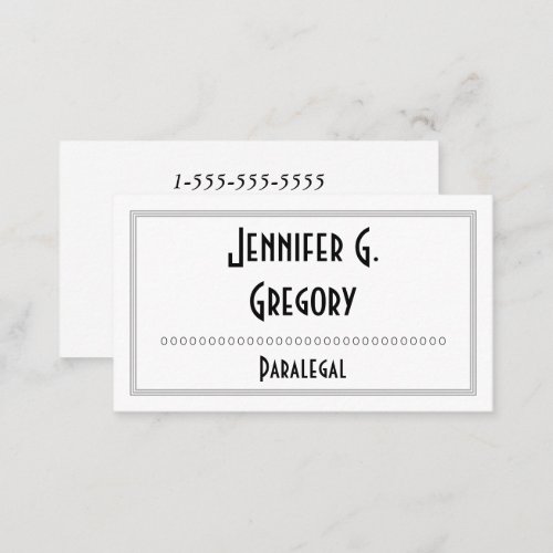 Interesting  Professional Paralegal Business Card