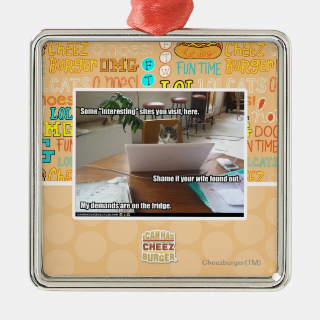 Interesting sites metal ornament (Front)