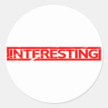 Interesting Stamp Classic Round Sticker